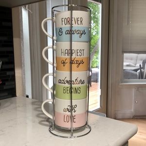 NWOT Mug Set W/ Stand